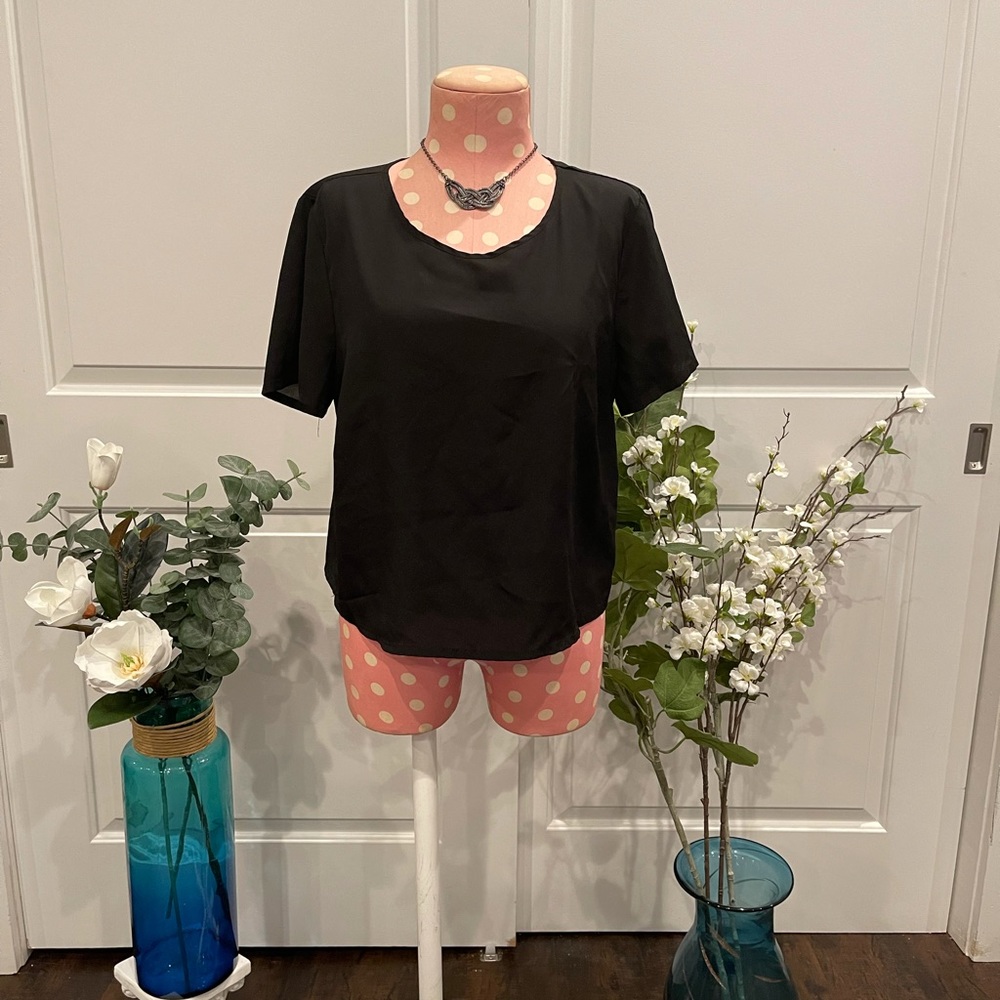 Black Midriff Top